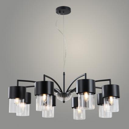 Люстра 15704/8 BK черный 8x40W E14 d800 h810, STR24